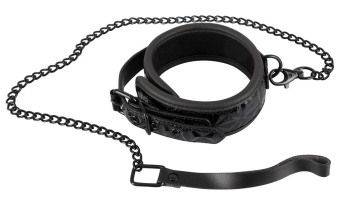 Ошейник и поводок с геометрическим узором Bad Kitty Collar With Leash