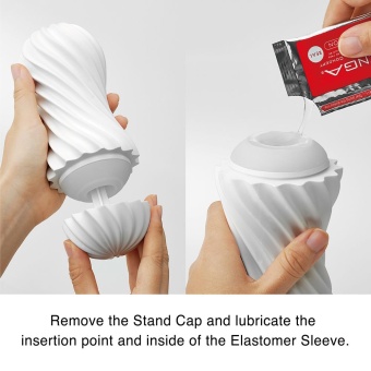 Мастурбатор зефирка Tenga FLEX Silky белый с мягким рельефом
