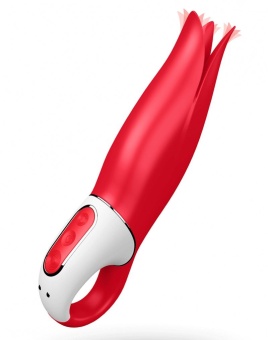 Вибратор Satisfyer Power Flower с лепестками красный