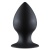 Чёрная анальная пробка Thick Anal Plug Medium - 9,5 см.
