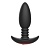 Черная анальная вибропробка Anal Vibrator с пультом ДУ - 13,5 см.