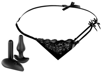 Набор Hookup Remote Bowtie Bikini анальная пробка с вибропулей и трусики S-M-L