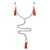Зажимы на соски и клитор с игривыми красными кисточками Nipple Clit Tassel Clamp With Chain