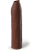 Коричневая насадка-удлинитель Uncut Silicone Penis Enhancer - 17,8 см.