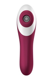 Двухсторонний вакуумный вибростимулятор Satisfyer Dual Crush бордовый