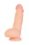Вибратор реалистик на присоске с мошонкой Toyfa Realstick Elite телесный - 18,5 см
