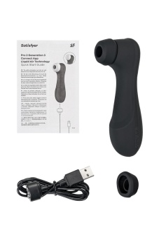 Вакуумный стимулятор с вибрацией и приложением Satisfyer Pro 2 Generation 3 графитовый