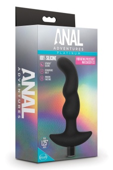 Черный вибромассажер простаты Prostate Massager 03 - 15,2 см.