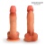 Телесный фаллоимитатор с внутренним стержнем - 15 см.