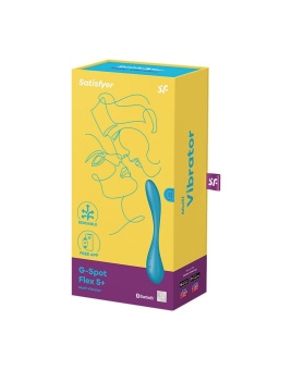 Гибкий вибратор Satisfyer G-Spot Flex 5+ с управлением от приложения голубой
