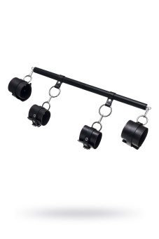 Черная распорка с 4 манжетами для рук и ног