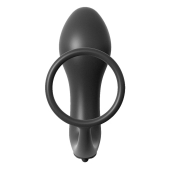 Анальная вибро-пробка с эрекционным кольцом Pipedream Ass-Gasm Cockring Vibrating Plug