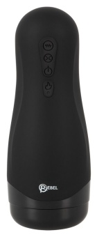 Черный вибромастурбатор с подогревом Masturbator with 3 Functions