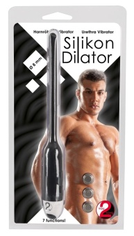 Черный вибратор для уретры Dilator Vibe