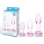 Набор стеклянных анальных пробок с розочками Glas Rosebud Butt Plug Set Набор стеклянных анальных пробок с розочками Glas Rosebud Butt Plug Set