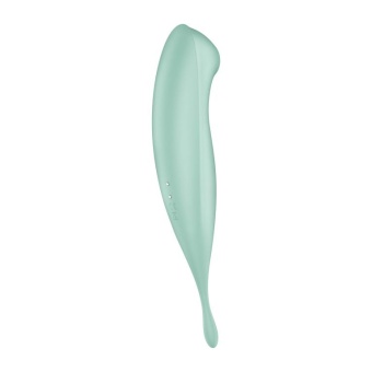 Двухсторонний вакуумный вибростимулятор Satisfyer Twirling Pro+ с приложением мятный