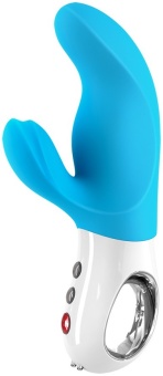 Вибратор со стимулятором клитора и точки G Fun Factory MiSS Bi голубой