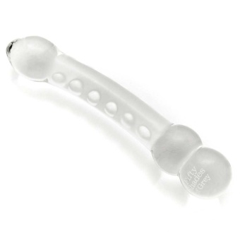 Cтеклянный стимулятор '50 оттенков серого' Glass Massage Wand прозрачный