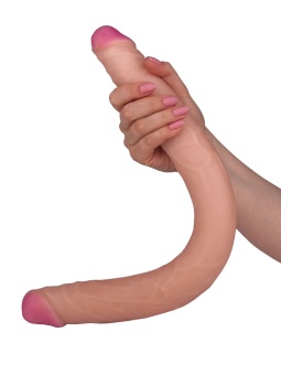 Двусторонний фаллос из неоскина Lesbi - 48 см.