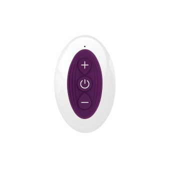 Фиолетовый ударный вибромассажер с клиторальным стимулятором