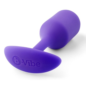 Утяжеленная анальная мини пробка для ношения b-Vibe Snug Plug 2 фиолетовая