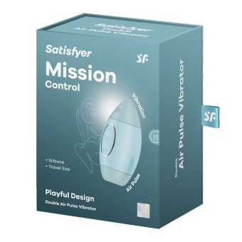 Вакуумно-волновой вибростимулятор Satisfyer Mission Control голубой
