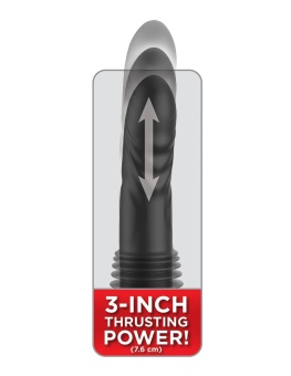 Вибратор с поступательными движениями Ultimate Silicone Thruster чёрный