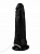 Черный реалистичный вибромассажер №3 с присоской - 17 см.
