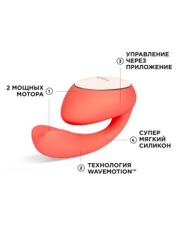 Вибромассажёр для пар LELO Ida Wave коралловый