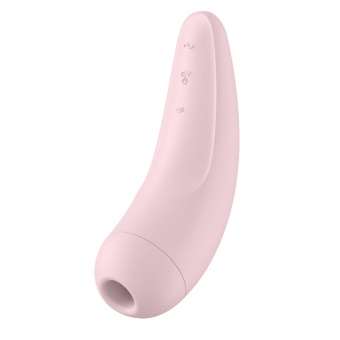 Вакуумный стимулятор Satisfyer Curvy 2+ с приложением  розовый