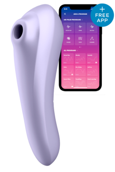 Вакуумно-волновой вибратор Satisfyer Dual Pleasure с приложением фиолетовый