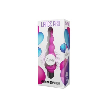 Анальная елочка с вибропулей Lance Pro розовая