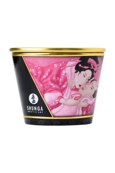 Массажное аромамасло в виде свечи Shunga Rose Petals Лепесток Розы - 170 мл