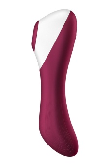 Двухсторонний вакуумный вибростимулятор Satisfyer Dual Crush бордовый