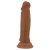Коричневый фаллоимитатор с подвижной кожей Quentin - 18,4 см.