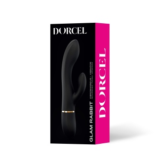 Черный вибратор-кролик Dorcel Glam Rabbit - 21 см.