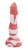 Красно-белый фаллоимитатор  Лис Mini  - 17 см.