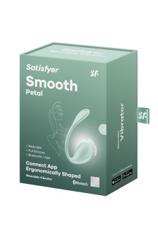 Виброяйцо Satisfyer Smooth Petal с управлением со смартфона мятное
