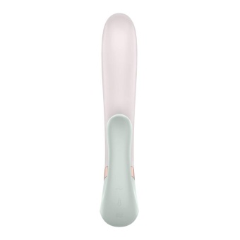 Вибратор Satisfyer Heat Wave с клиторальным стимулятором и нагревом зелёно-розовый