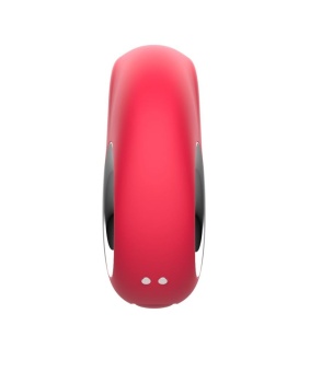 Красный клиторальный массажер с функцией постукивания