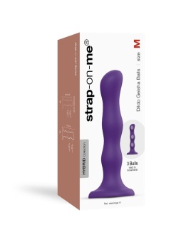 Фаллоимитатор с шариками Strap-On-Me Dildo Geisha Ball размер M фиолетовый