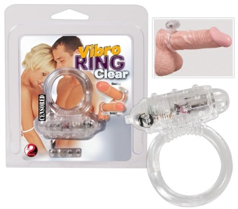 Эрекционное виброкольцо Vibro Ring Clear прозрачное