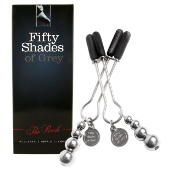 Зажимы на соски '50 оттенков серого' Pinch Adjustable Nipple Clamps