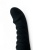 Черный изогнутый вибратор с ребрышками - 19 см. Черный изогнутый вибратор с ребрышками - 19 см.