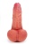 Телесный силиконовый фаллоимитатор на присоске - 24 см.