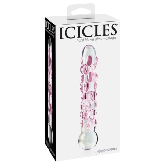 Стеклянный фаллоимитатор Pipedream Icicles №7- 17,8 см