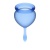 Набор из 2 менструальных чаш с кончиком-капелькой Satisfyer синий
