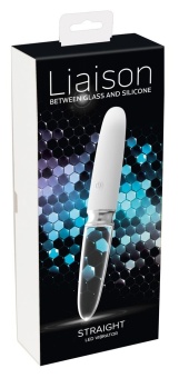 Двусторонний вибратор Orion Straight LED - 17,7 см