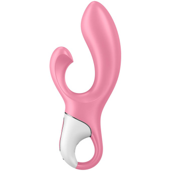 Расширяющийся вибратор с клиторальным стимулятором Satisfyer Air Pump Bunny 2 розовый