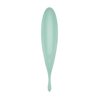 Двухсторонний вакуумный вибростимулятор Satisfyer Twirling Pro+ с приложением мятный